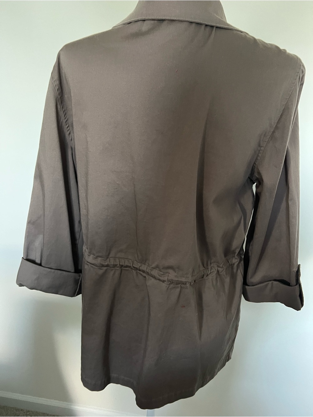 Chico's Brown Drawstring Utility Jacket - Picture 3 of 5